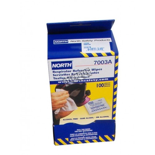 Cleaning wipe without alcohol for haft mask 5 X 7 in, 100 units by box. 