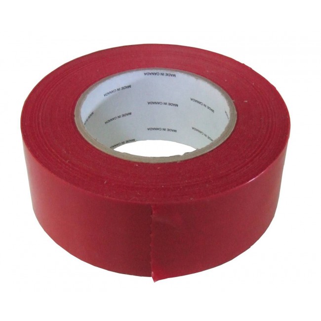 Red polyethylene adhesive strip, ideal for tight sealing a containment area of decontamination. Thickness: 7 mils, 2"x180'.