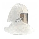 3M white Tychem QC H-series hood assembly with hat shell & faceseal for respiratory protection systems in pharmaceutical areas