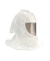 3M white Tychem QC H-series hood assembly with hat shell & faceseal for respiratory protection systems in pharmaceutical areas