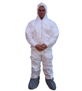 Disposable TYVEK  coverall with hood and boot, box/25 unit