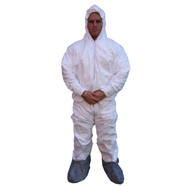 Disposable TYVEK  coverall with hood and boot, box/25 unit