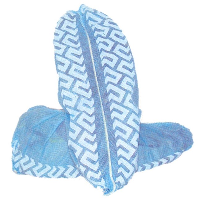 Blue shoes cover made of polypropylene with anti-slip