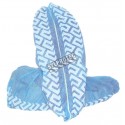 Blue shoes cover made of polypropylene with anti-slip