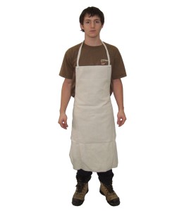 Bib apron white denim 36" X 29"