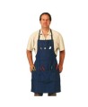 Bib apron, Blue Denim, 3 pockets 38" x 28"