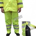 Cost-effective waterproof & windproof hi-viz yellow polyester pants with reflective stripes sizes (S to 5XL)