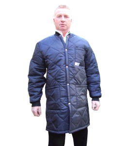 Manteau polar long pour congélateur, 3 poches et bouton pression