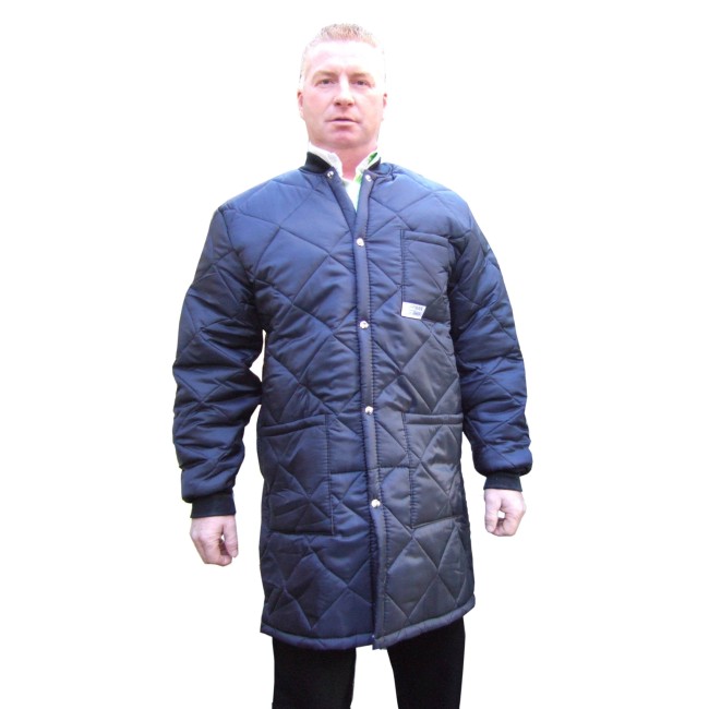 Manteau polar long pour congélateur, 3 poches et bouton pression