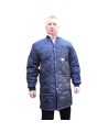 Long freezer coat whit polar, snap and 3 pockets 