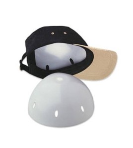 Protective Shell Insert for Baseball Cap, white.