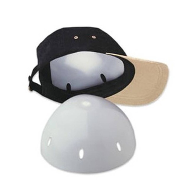 Protective Shell Insert for Baseball Cap, white.