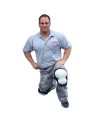 Impacto skid-proof non-marking knee pads with hard shell and padded foam (pair).