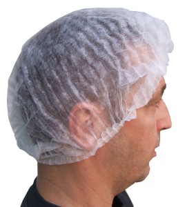 Bonnet pliable et jetable blanc 24 po. 1000 unités