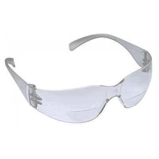 Lunette de sécurité Virtua Max de 3M. Lentilles transparentes avec foyer de grossissement bifocal de +2,5 et revêtement antibuée