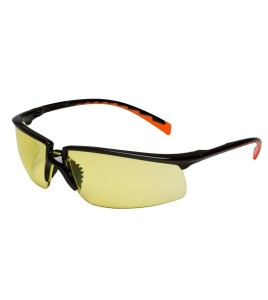 Lunette de sécurité Privo pour protection oculaire par 3M. Lentille de polycarbonate ambré & revêtement antibuée. Homologué CSA