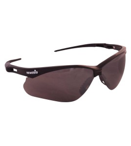 Jackson Safety Nemesis protective eyewear with anti-fog treated smoke mirror polycarbonate lenses ideal for outside work.