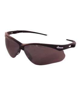 Jackson Safety Nemesis protective eyewear with anti-fog treated smoke mirror polycarbonate lenses ideal for outside work.