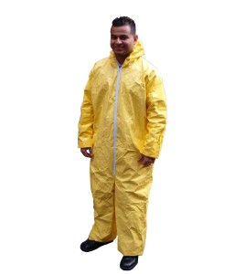 TYCHEM 2000 disposable yellow coverall with hood sold individually