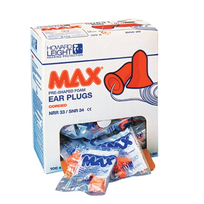 Max earplug whit rope 33 db bt/100 unit