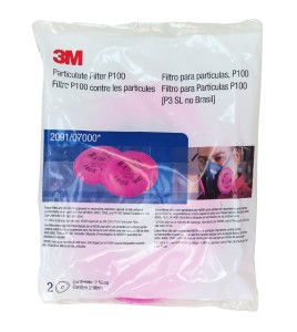 Filtre P100 pour masque de protection respiratoire série 6000, 7500 & Ultimate FX de 3M. Homologué NIOSH  2 unités.