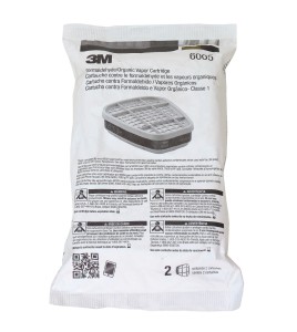 3M approved formaldehyde/organic vapors cartridge for half/full facepiece respirators series 6000, 7000 & FF-400. Sold in pairs.