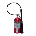 Portable fire extinguisher with CO2, 10 lbs, type BC, ULC 10BC, with wall hook. Best for electrical fires.