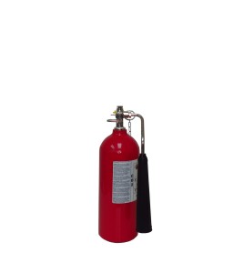 Portable fire extinguisher with CO2 5 lbs, type BC, ULC 10BC, with wall hook. Best for electrical fires.