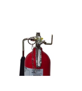 Portable fire extinguisher with CO2 5 lbs, type BC, ULC 10BC, with wall hook. Best for electrical fires.