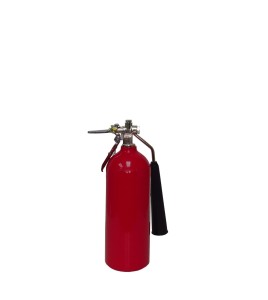 Portable fire extinguisher with CO2 5 lbs, type BC, ULC 10BC, with wall hook. Best for electrical fires.