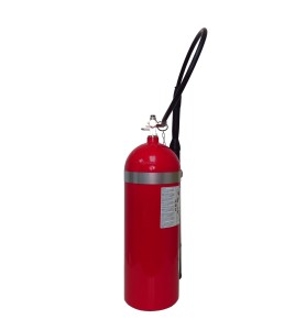 Portable fire extinguisher with CO2, type BC, ULC 10BC, with wall hook. Best for electrical fires.