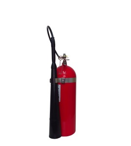 Portable fire extinguisher with CO2, type BC, ULC 10BC, with wall hook. Best for electrical fires.