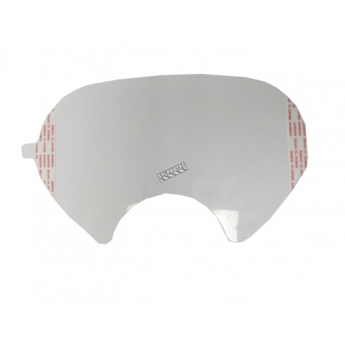 Écran de protection autocollant de couleur claire pour masque complet de protection respiratoire de la série 6000 de 3M.