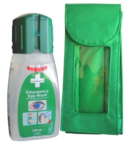 Belt case for Cederroth emergency eye wash solution (250 ml).