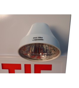 Combined emergency "Exit" light with 2 spotlights.