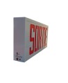 Emergency exit sign in French (“Sortie”), 120V with battery, certified CSA. Steel casing, simple or double face.