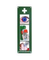 Wall holder for Cederroth emergency eye wash solution (500 ml).