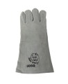 18 in long Endura® side-split cowhide welding glove with level 2 heat resistance. Large one-size-fits-all, sold in pairs.