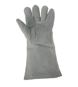 18 in long Endura® side-split cowhide welding glove with level 2 heat resistance. Large one-size-fits-all, sold in pairs.