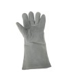 18 in long Endura® side-split cowhide welding glove with level 2 heat resistance. Large one-size-fits-all, sold in pairs.