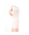 Beige elastic support bandage, 5 cm X 5 m (2 in X 16 ft).