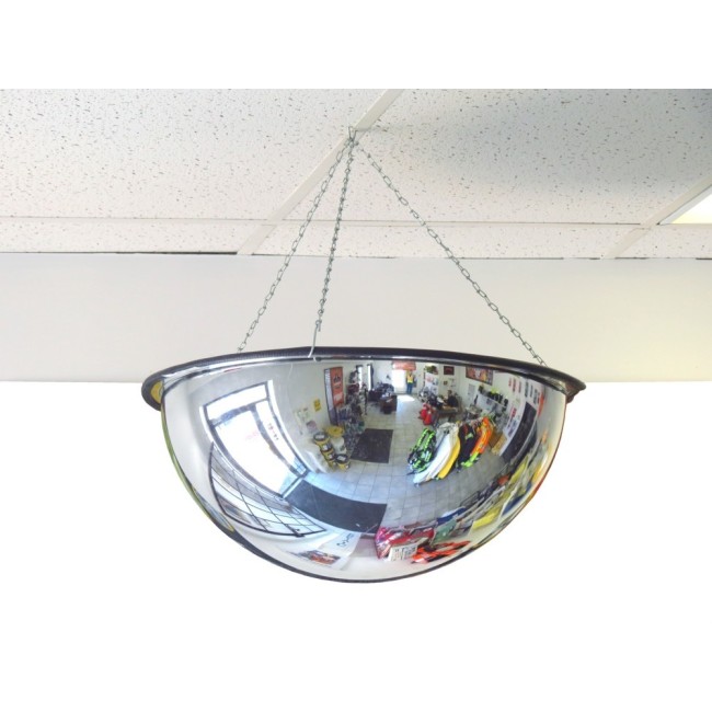 Hemispheric interior mirror 360 degre Ideal location: 4-way intersections.