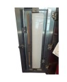 Semi-recessed built-in stainless steel cabinet for 10 lbs powder fire extinguishers. Great for food industry.