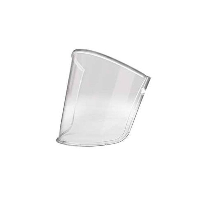 3M spare polycarbonate visor for protection from impacts and scratches on a RM206 facepiece with hard hat. 5 units/case