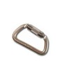 Dentec's semi-automatic self-locking D-shaped carabiner. ¾" opening, withstands 6744 lbs (30 kN) of force