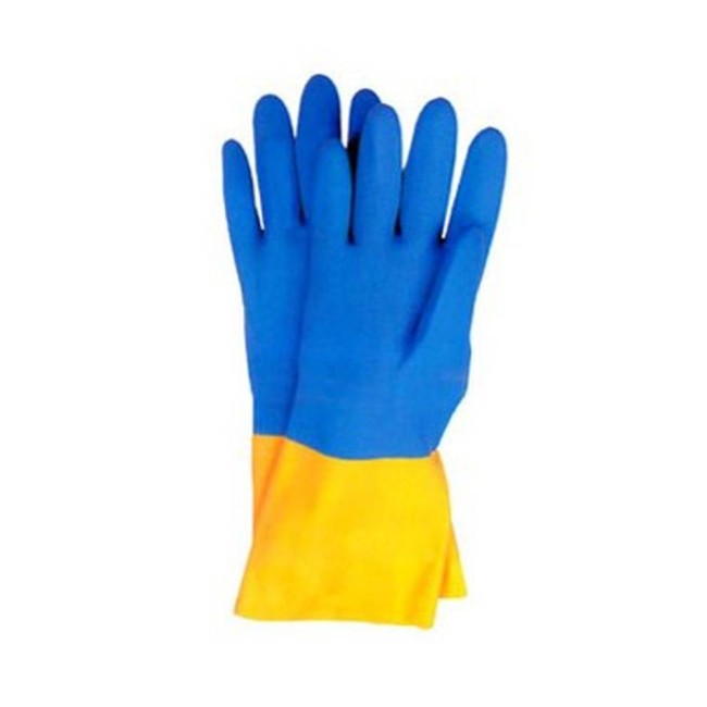 Neoprene coated natural latex safety glove, unsupported, textured & flock-lined. 12 in long and 30 mils thick.