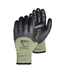 13-gauge ASTM/ANSI cut-resistant level A5 touchscreen friendly Kevlar®/Steel knit Emerald CX® winter glove & PVC coating