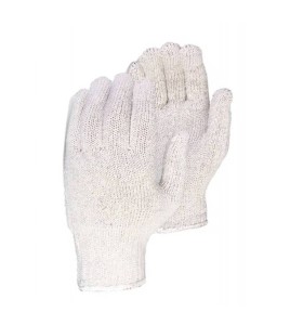 Gloves made of 65% polyester and 35% cotton blend, large, 12 pairs/pkg.