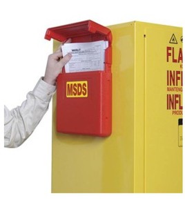 Boîte de rangement pour fiches signalétiques (MSDS)