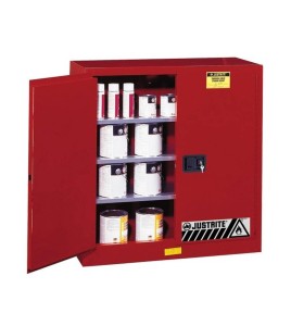 Armoire de 20 gallons (76 L) pour liquides combustibles, certifiée FM, NFPA, OSHA et IFC.